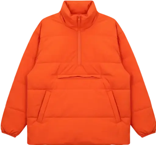 Pull-over matelassé orange vif